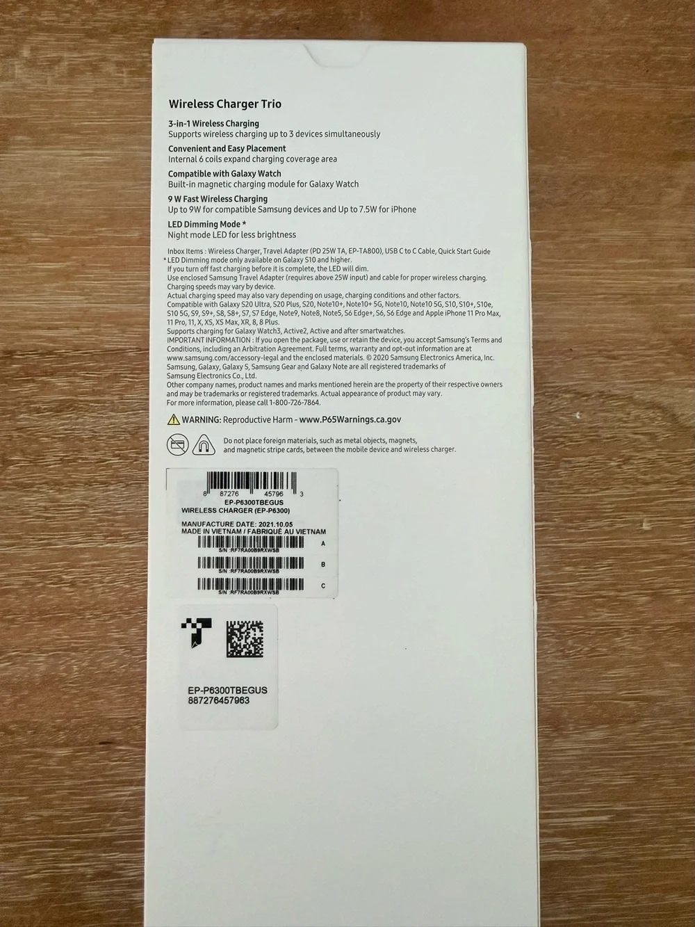 Samsung Wireless Charger Trio - Charcoal Black